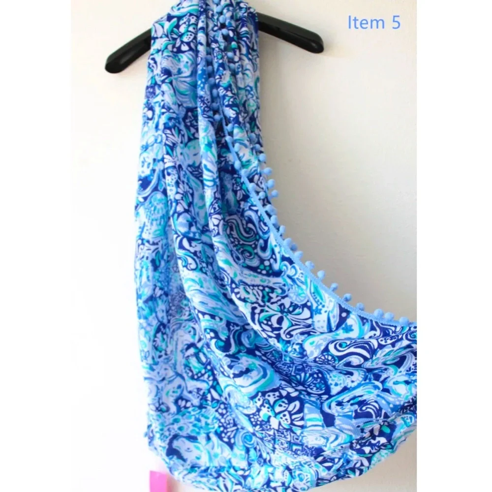 🆕 RARE LILLY PULITZER RESORT SCARF INFINITY LILLIAN OVERSIZED BLANKET ENGINEERED